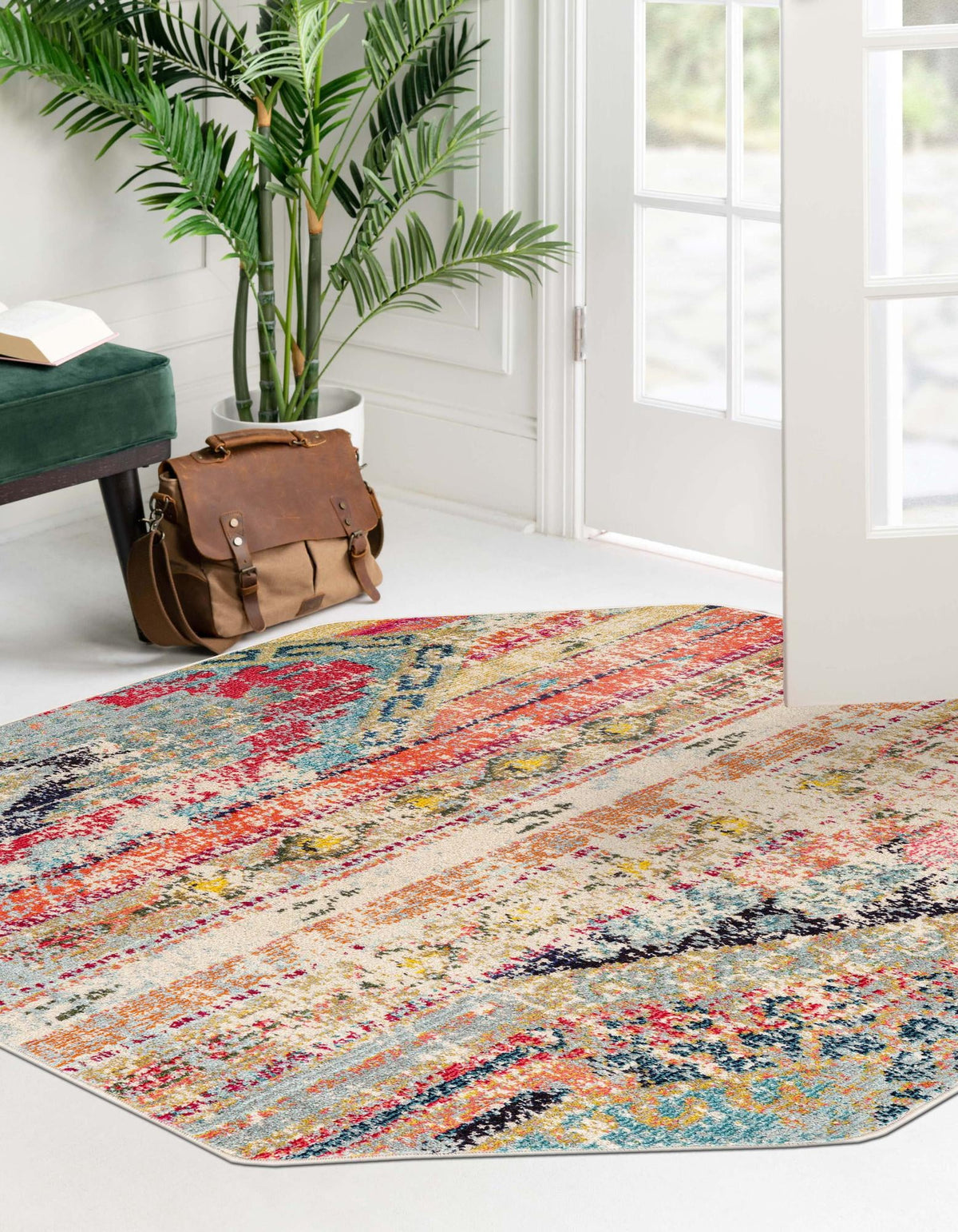 Sedona Vista Collection Area Rug -  Cholla Octagon Multi  lifestyle 38