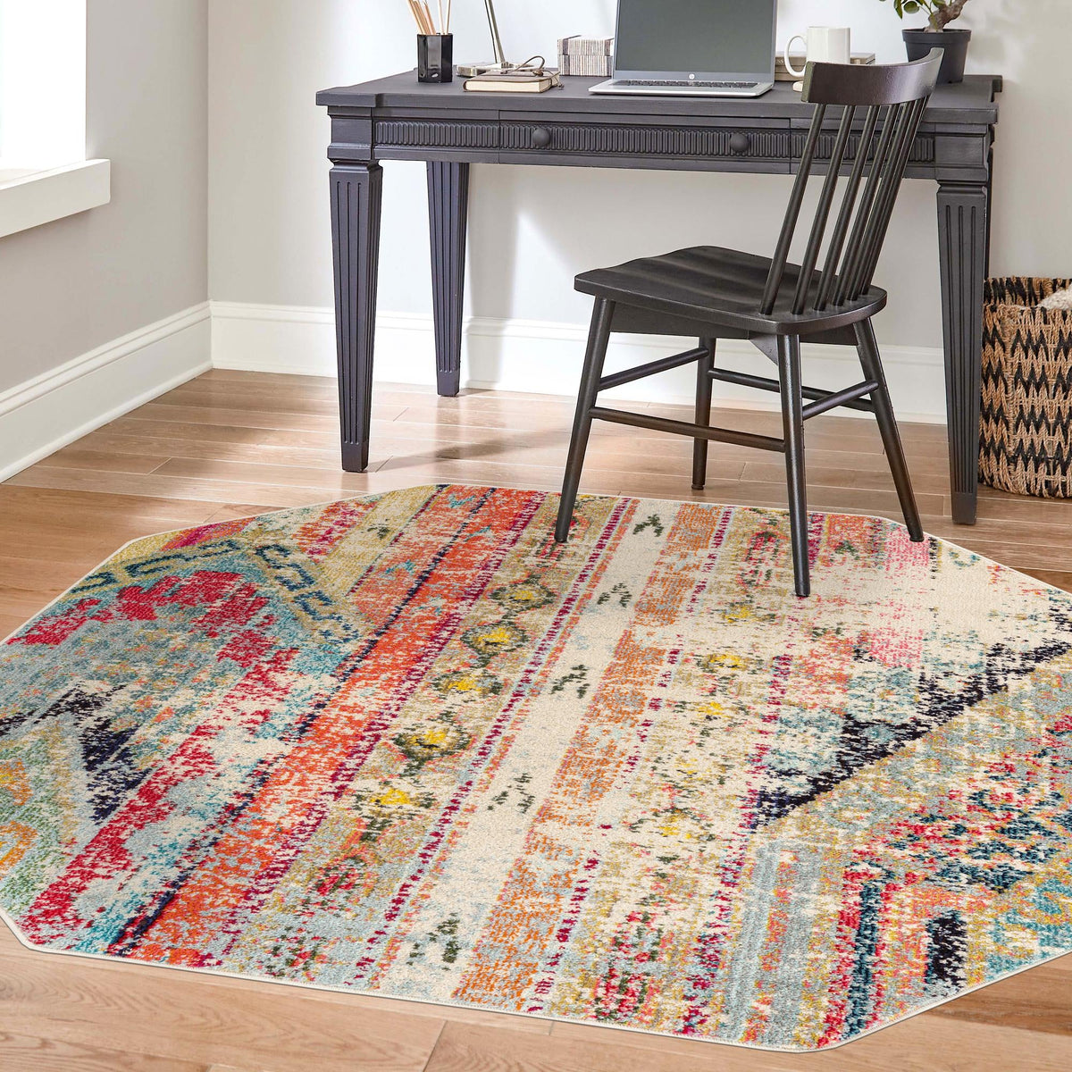 Sedona Vista Collection Area Rug -  Cholla Octagon Multi  lifestyle 127