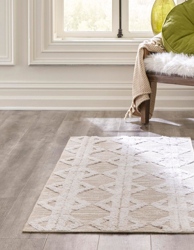 Marbella Meadows Collection Area Rug -  Azul Runner Beige  lifestyle 40