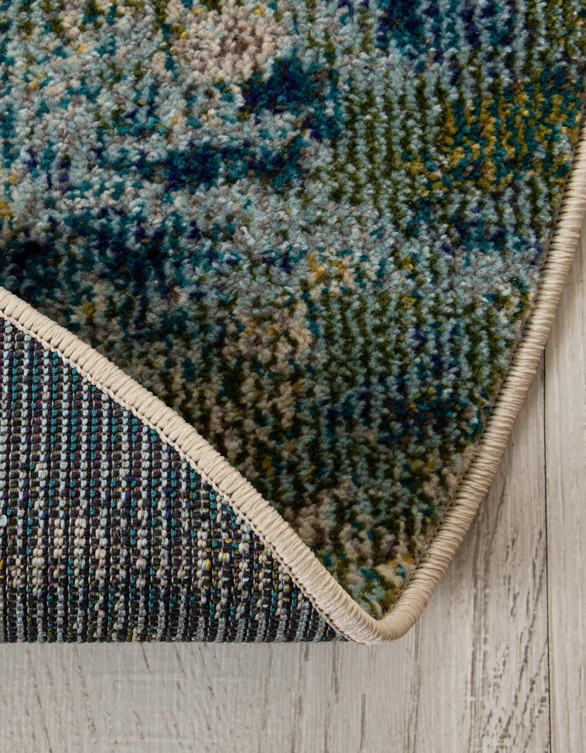 Chromatic Oasis Collection Area Rug -  Serene Round Light Blue  lifestyle 129