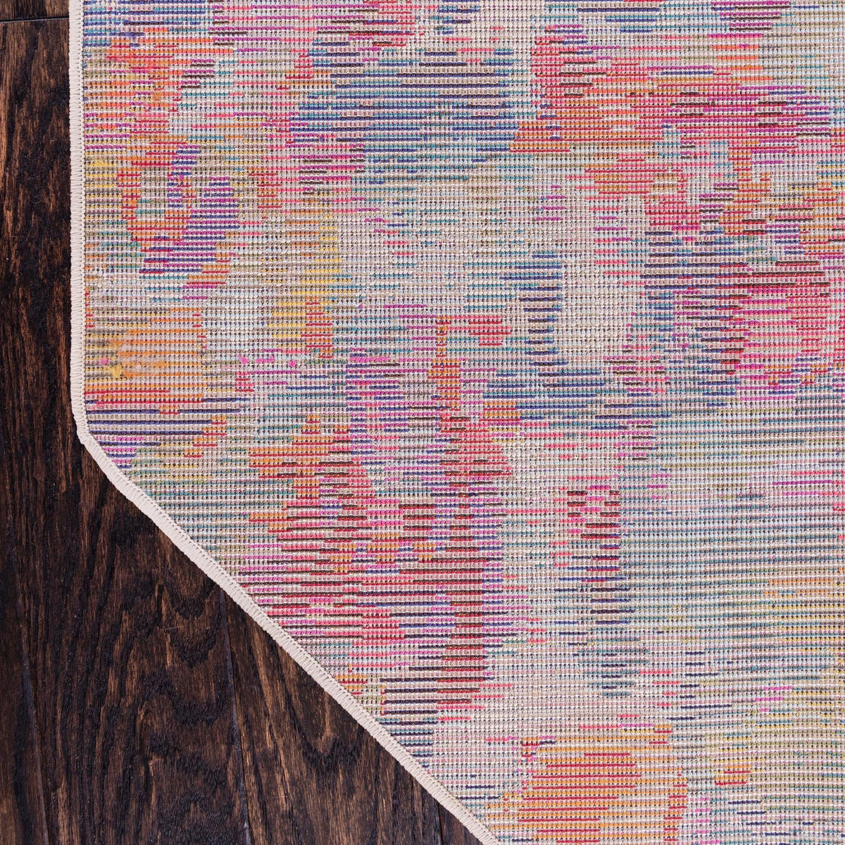 Chromatic Oasis Collection Area Rug -  Blush Octagon Multi  lifestyle 58