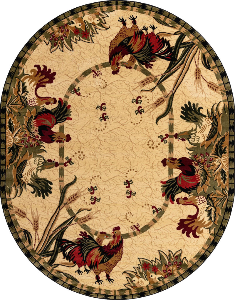 Rural Charm Collection Area Rug - Meadowbrook Oval Cream  lifestyle 33