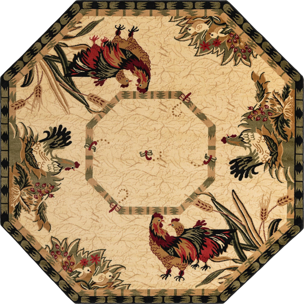 Rural Charm Collection Area Rug - Meadowbrook Octagon Cream  lifestyle 34
