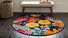 Venetian Elegance Collection Area Rug -  Accademia Round Black  lifestyle 44