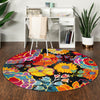 Venetian Elegance Collection Area Rug -  Accademia Round Black  lifestyle 115