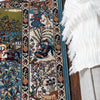 Persian Elegance Collection Area Rug -  Tabriz Square Blue  lifestyle 67