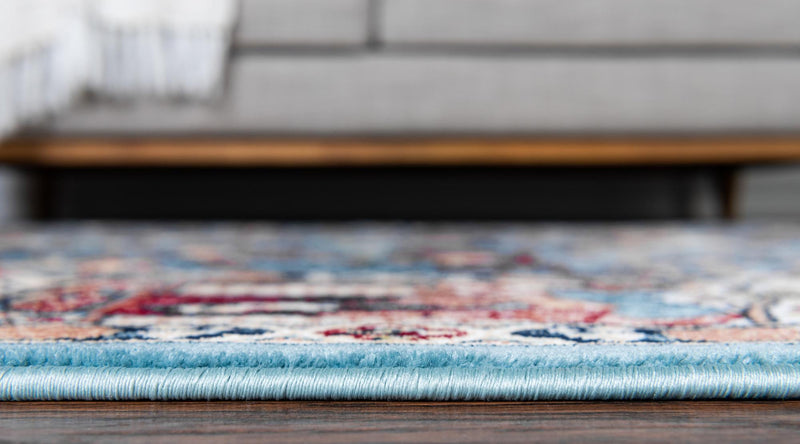 Persian Elegance Collection Area Rug -  Tabriz Oval Blue  lifestyle 45