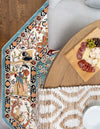 Persian Elegance Collection Area Rug -  Tabriz Octagon Blue  lifestyle 194