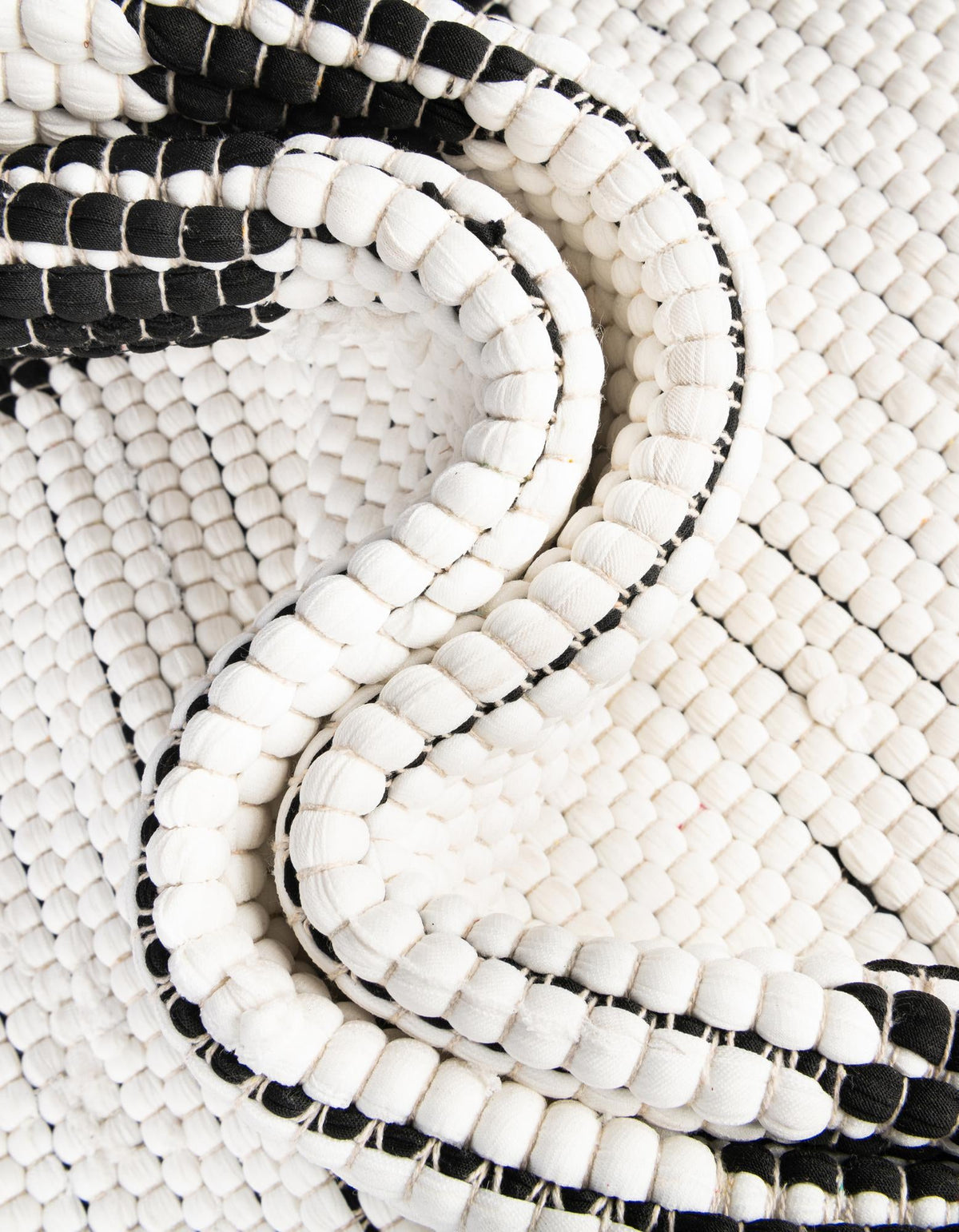Osian Looms Collection Area Rug - Durham Rectangle White and Black  lifestyle 51