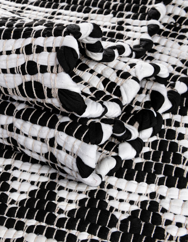 Himalaya Jute Collection Area Rug - Mumbai Rectangle White Black  lifestyle 43
