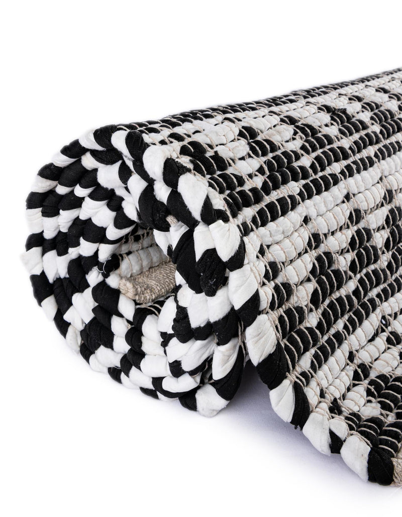 Himalaya Jute Collection Area Rug - Mumbai Rectangle White Black  lifestyle 50