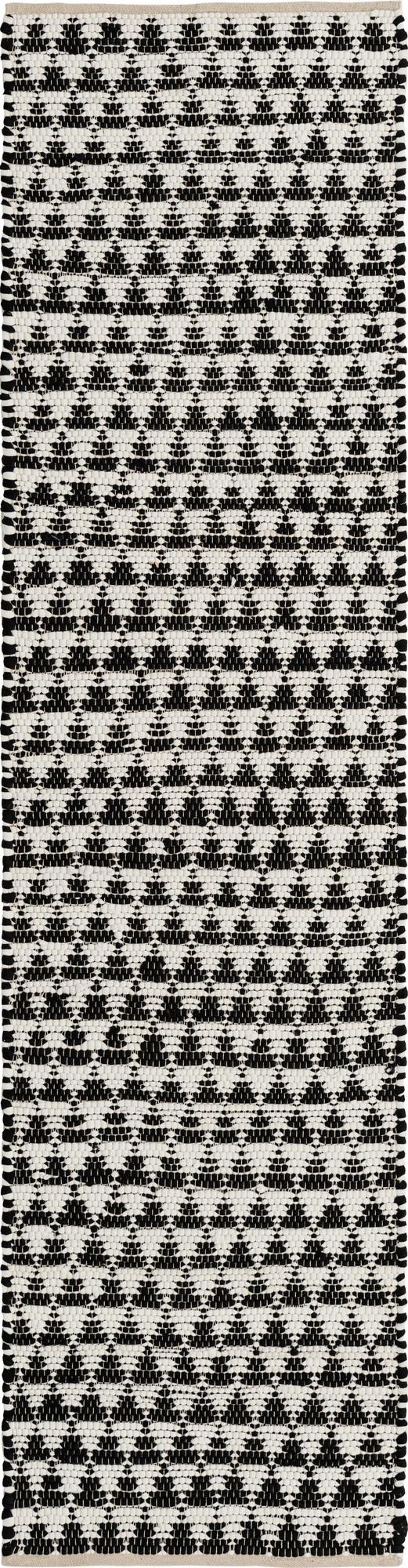 Osian Looms Collection Area Rug - Mumbai Runner Black and White  lifestyle 81