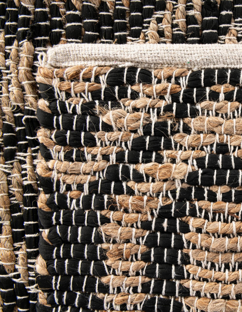 Osian Looms Collection Area Rug - Colaba Rectangle Black  lifestyle 77