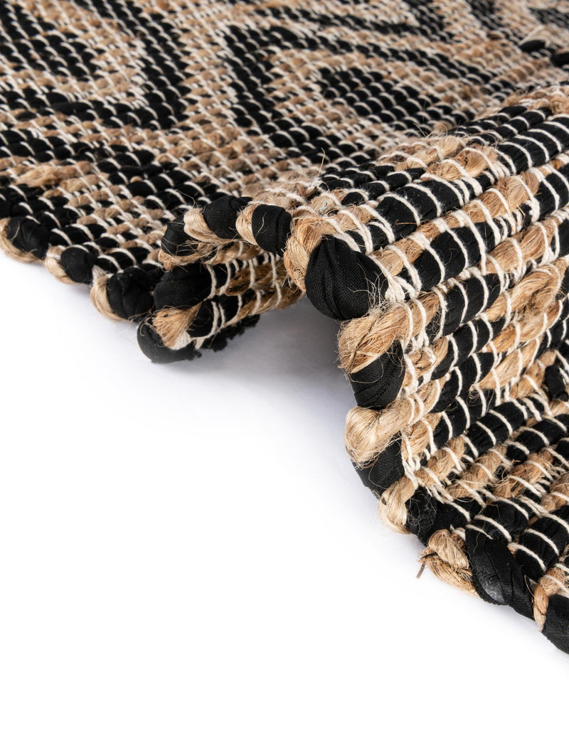 Osian Looms Collection Area Rug - Colaba Rectangle Black  lifestyle 78