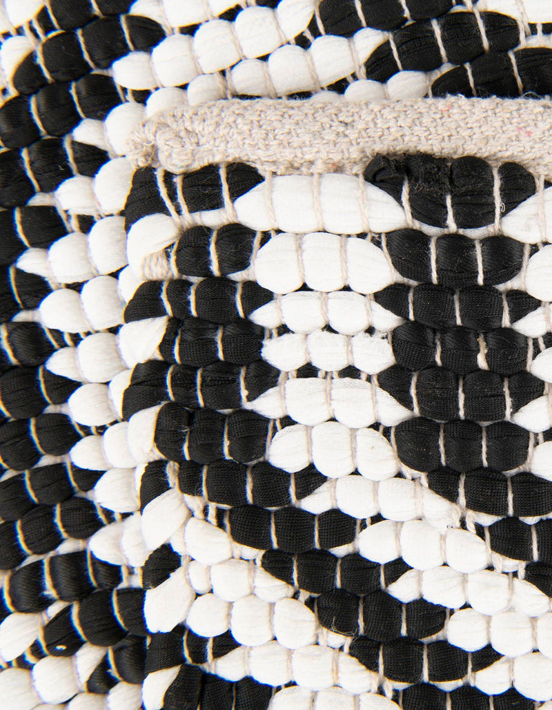 Osian Looms Collection Area Rug - Colaba Rectangle Black and White  lifestyle 56