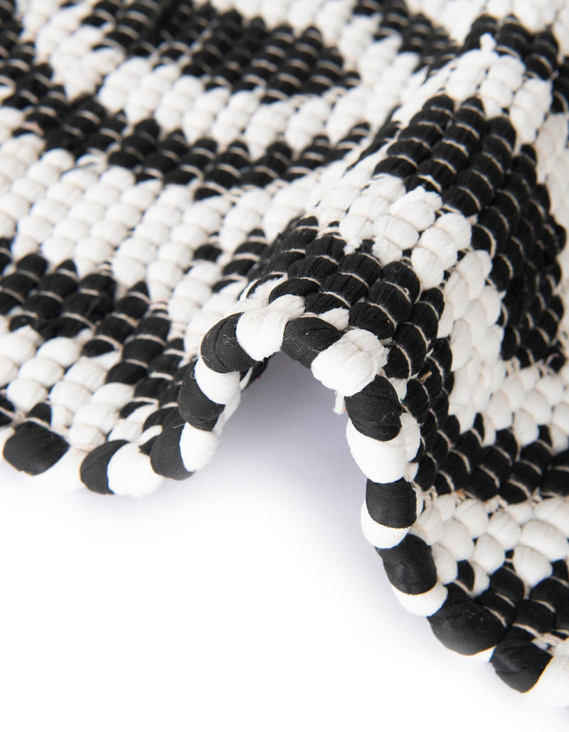Osian Looms Collection Area Rug - Colaba Rectangle Black and White  lifestyle 59