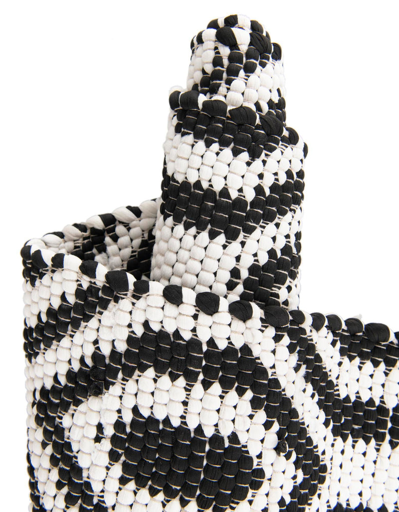 Osian Looms Collection Area Rug - Colaba Rectangle Black and White  lifestyle 62