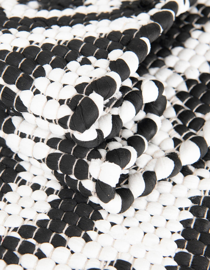 Osian Looms Collection Area Rug - Colaba Rectangle Black and White  lifestyle 68