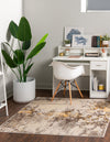 Lunar Luxe Collection Area Rug - Selene Square Ivory Beige  lifestyle 29