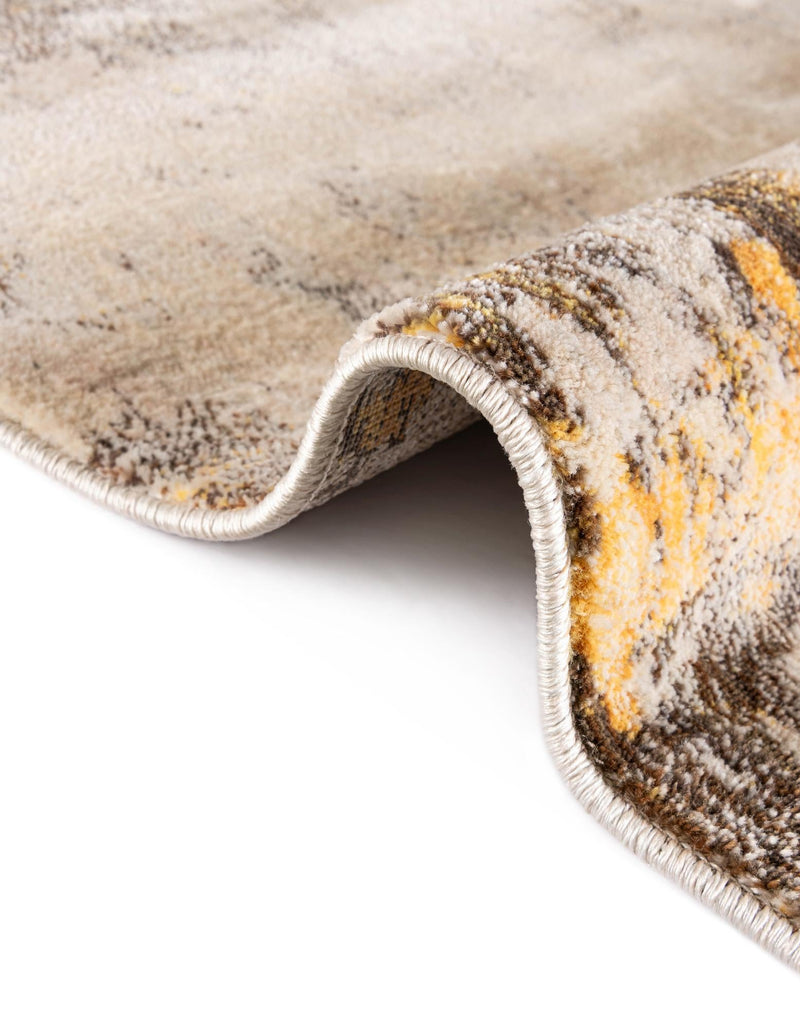 Lunar Luxe Collection Area Rug - Selene Square Ivory Beige  lifestyle 100