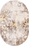 Lunar Luxe Collection Area Rug - Selene Oval Ivory Beige  lifestyle 24