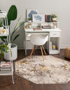 Lunar Luxe Collection Area Rug - Selene Octagon Ivory Beige  lifestyle 31