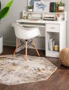 Lunar Luxe Collection Area Rug - Selene Octagon Ivory Beige  lifestyle 37