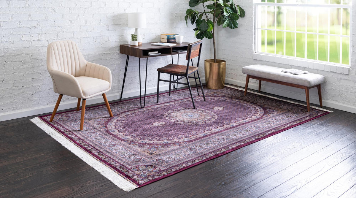 Imperial Manor Collection Area Rug -  Kensington Rectangle Burgundy  lifestyle 3