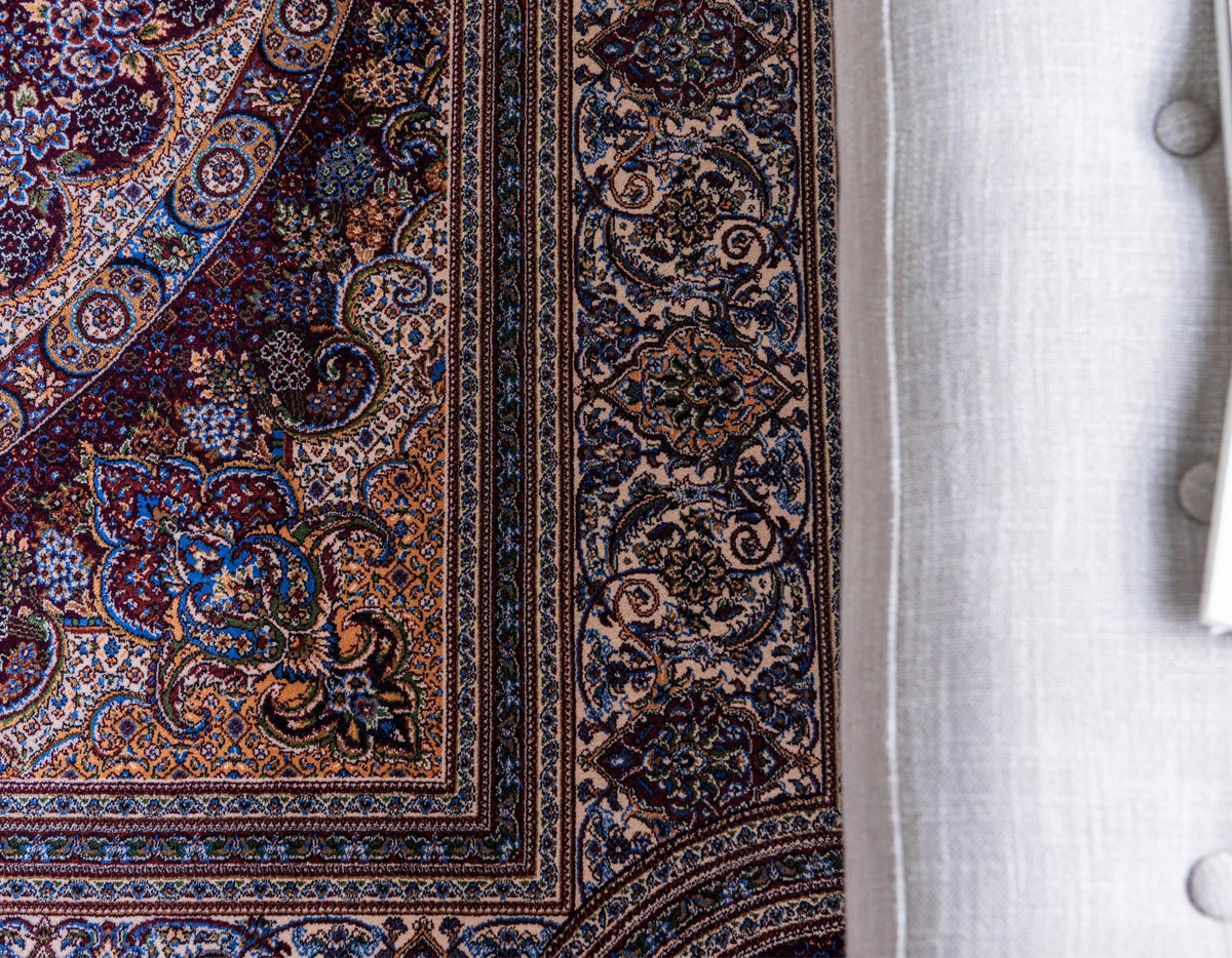 Imperial Manor Collection Area Rug -  Kensington Rectangle Burgundy  lifestyle 6