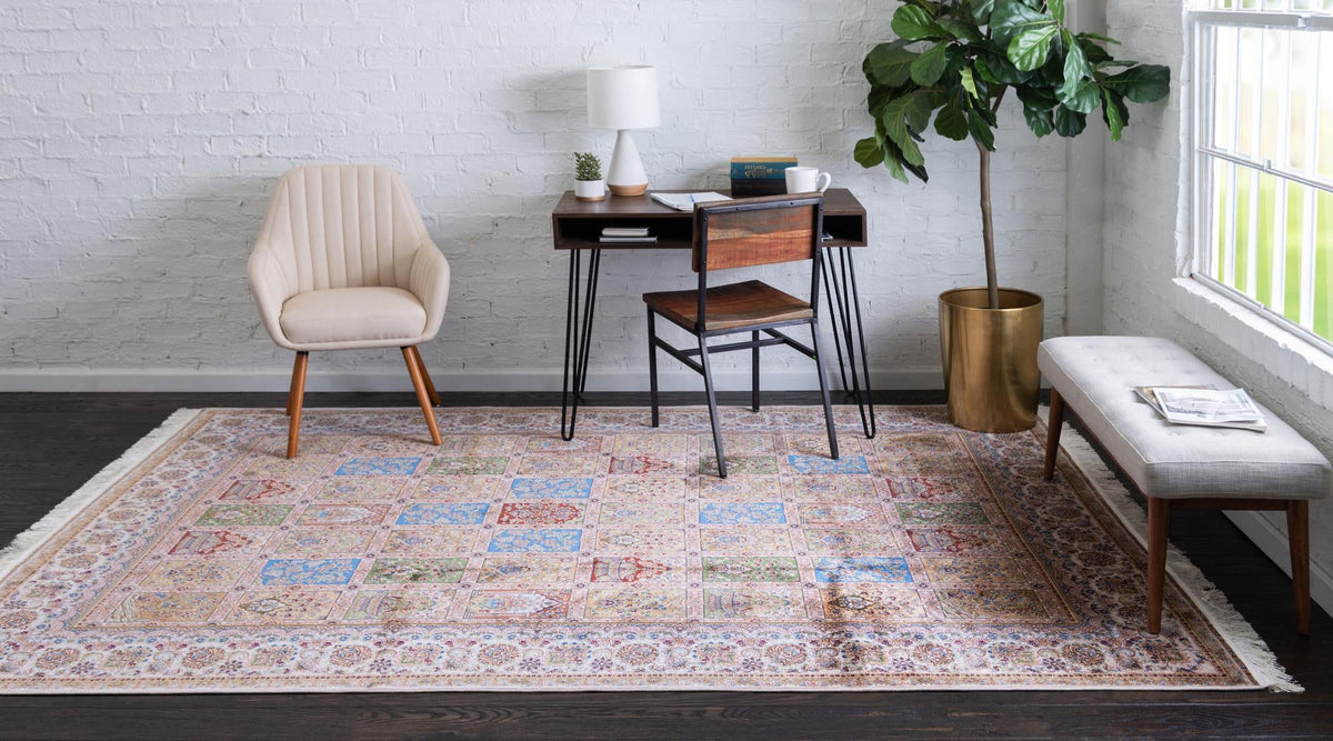 Imperial Manor Collection Area Rug -  Alhambra Rectangle Beige  lifestyle 4