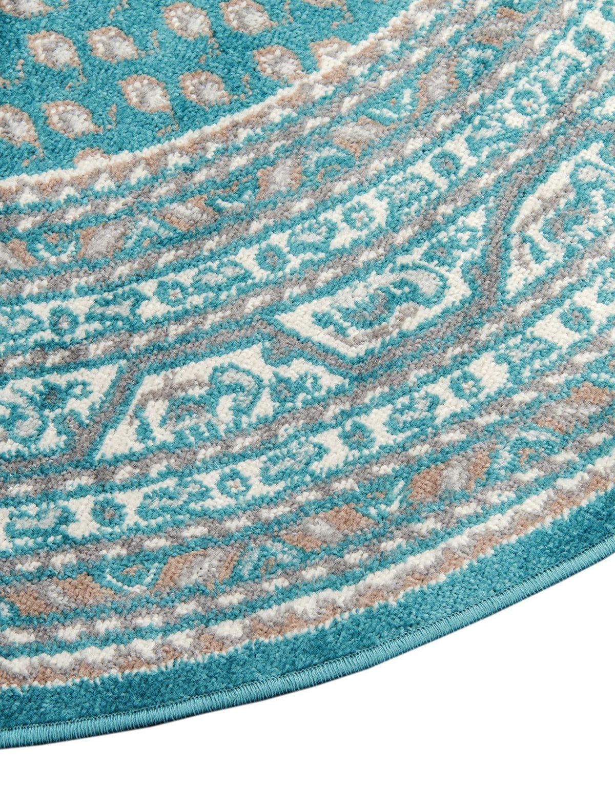 Soho Elegance Collection Area Rug -  Mercer (Turquoise) Oval Turquoise  lifestyle 42