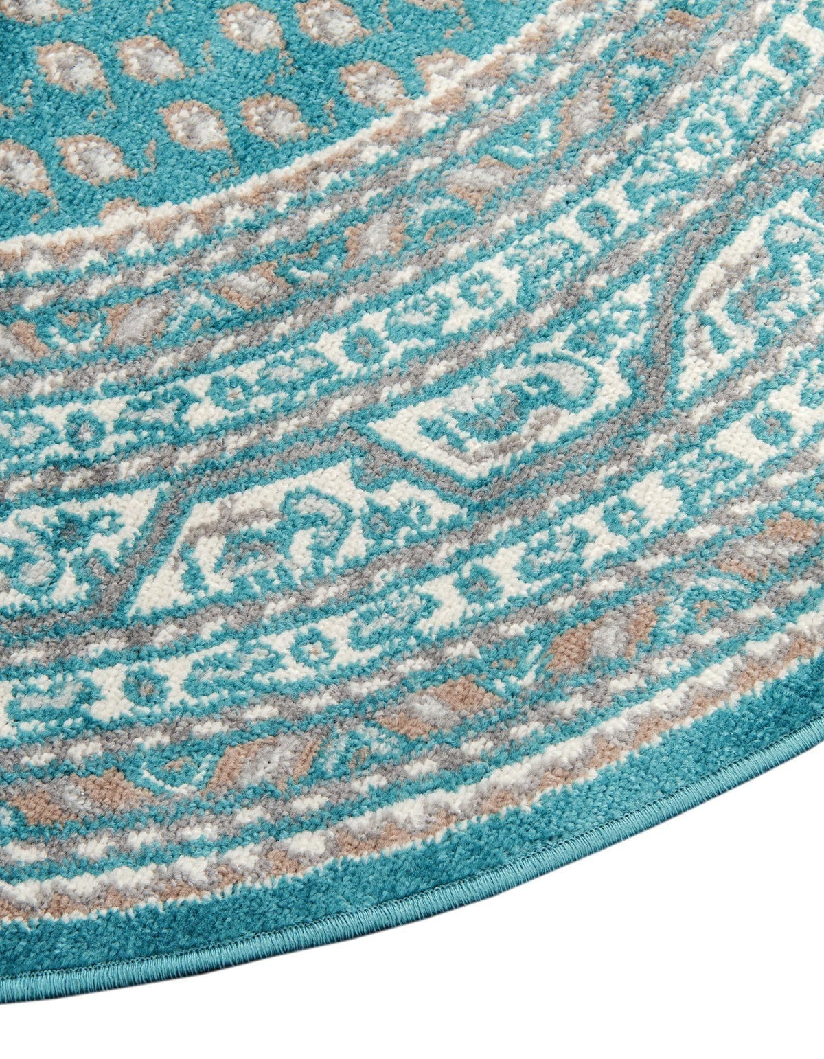 Soho Elegance Collection Area Rug -  Mercer (Turquoise) Oval Turquoise  lifestyle 51