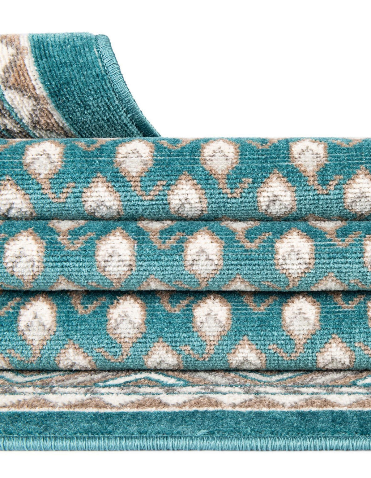 Soho Elegance Collection Area Rug -  Mercer (Turquoise) Oval Turquoise  lifestyle 57