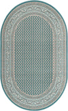 Soho Elegance Collection Area Rug -  Mercer (Turquoise) Oval Turquoise  lifestyle 49