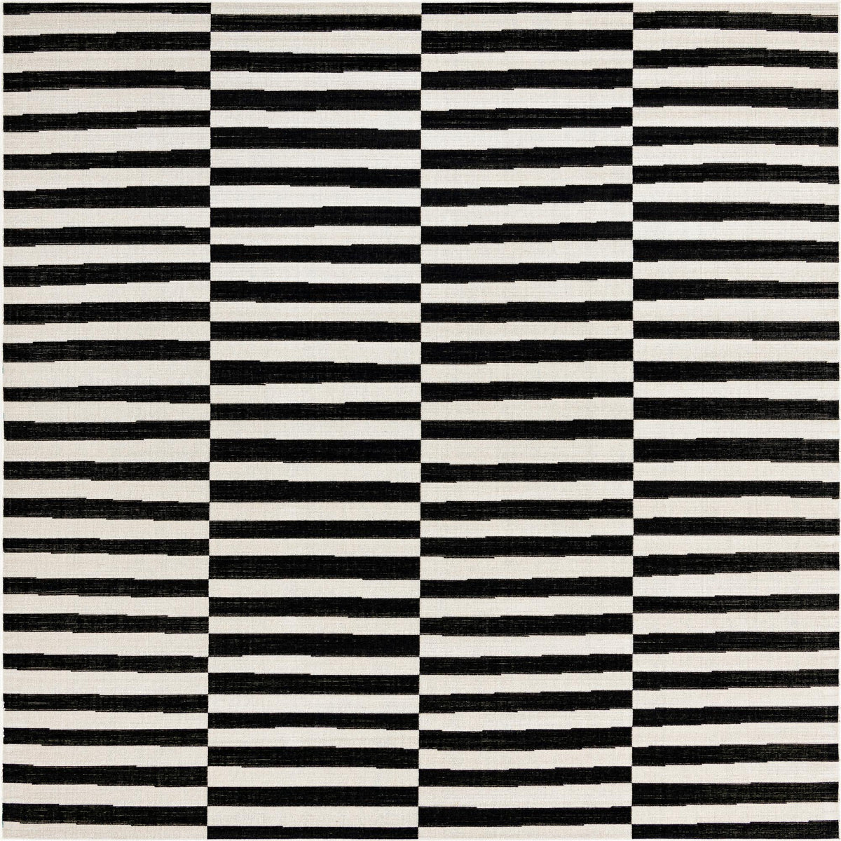Soho Elegance Collection Area Rug -  Hudson (Black) Square Black  lifestyle 18