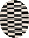 Soho Elegance Collection Area Rug -  Hudson (Black) Oval Black  lifestyle 19