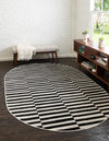 Soho Elegance Collection Area Rug -  Hudson (Black) Oval Black  lifestyle 25