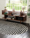 Soho Elegance Collection Area Rug -  Hudson (Black) Oval Black  lifestyle 31