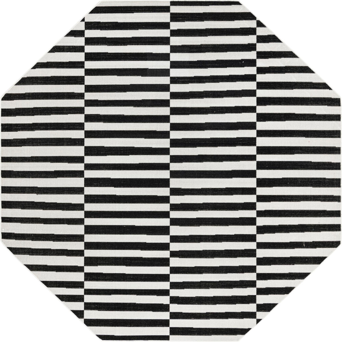 Soho Elegance Collection Area Rug -  Hudson (Black) Octagon Black  lifestyle 20