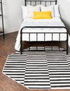 Soho Elegance Collection Area Rug -  Hudson (Black) Octagon Black  lifestyle 26