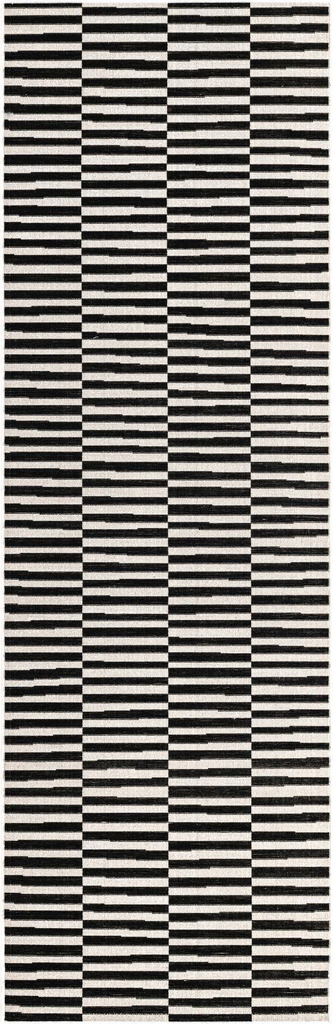 Soho Elegance Collection Area Rug -  Hudson (Black) Runner Black  lifestyle 50