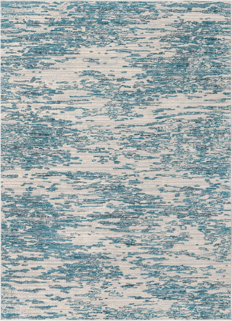 Serenity Sands Collection Area Rug - Dunescape Rectangle Blue  lifestyle 4