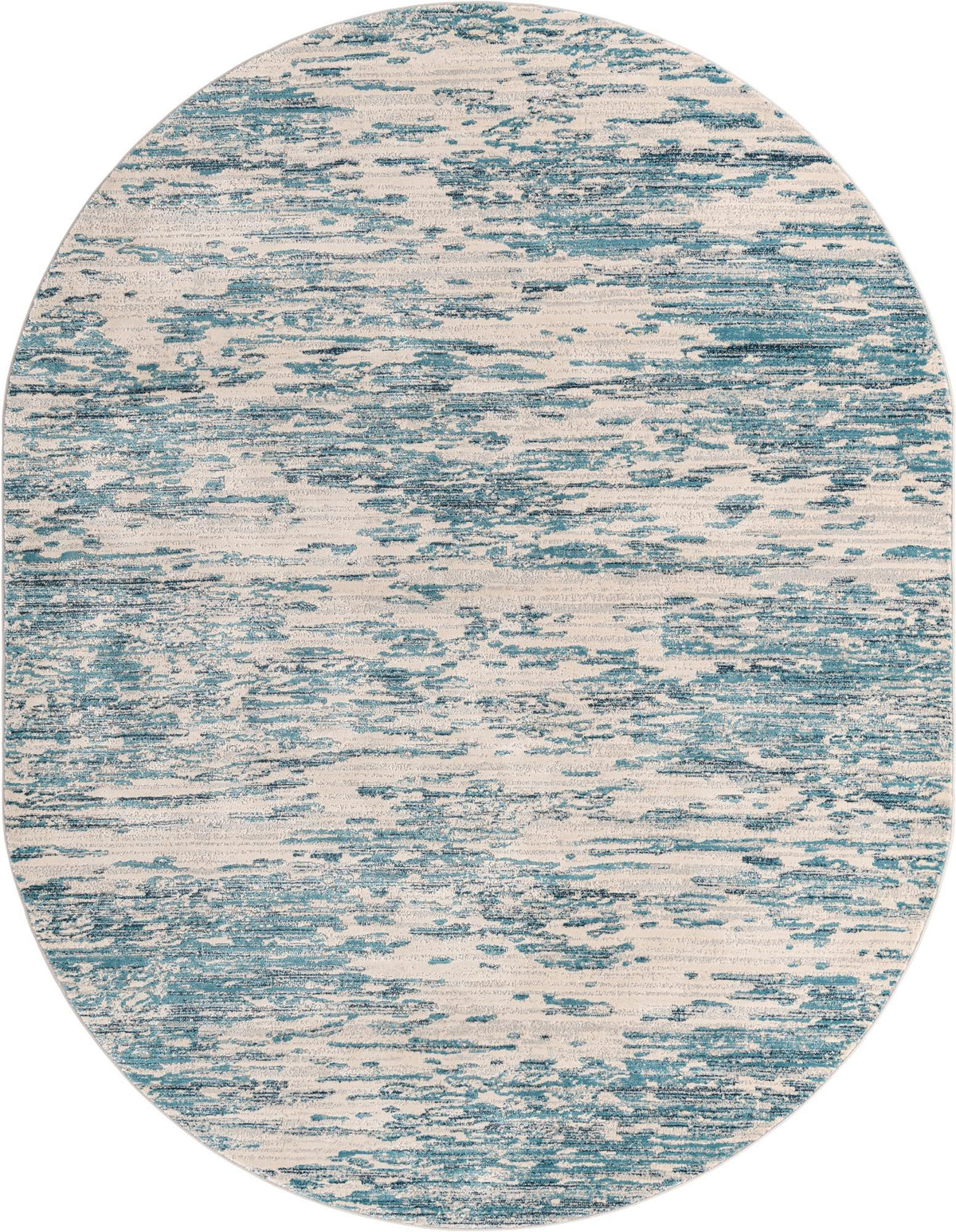 Serenity Sands Collection Area Rug - Dunescape Oval Blue  lifestyle 65
