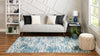 Serenity Sands Collection Area Rug - Dunescape Rectangle Blue  lifestyle 11