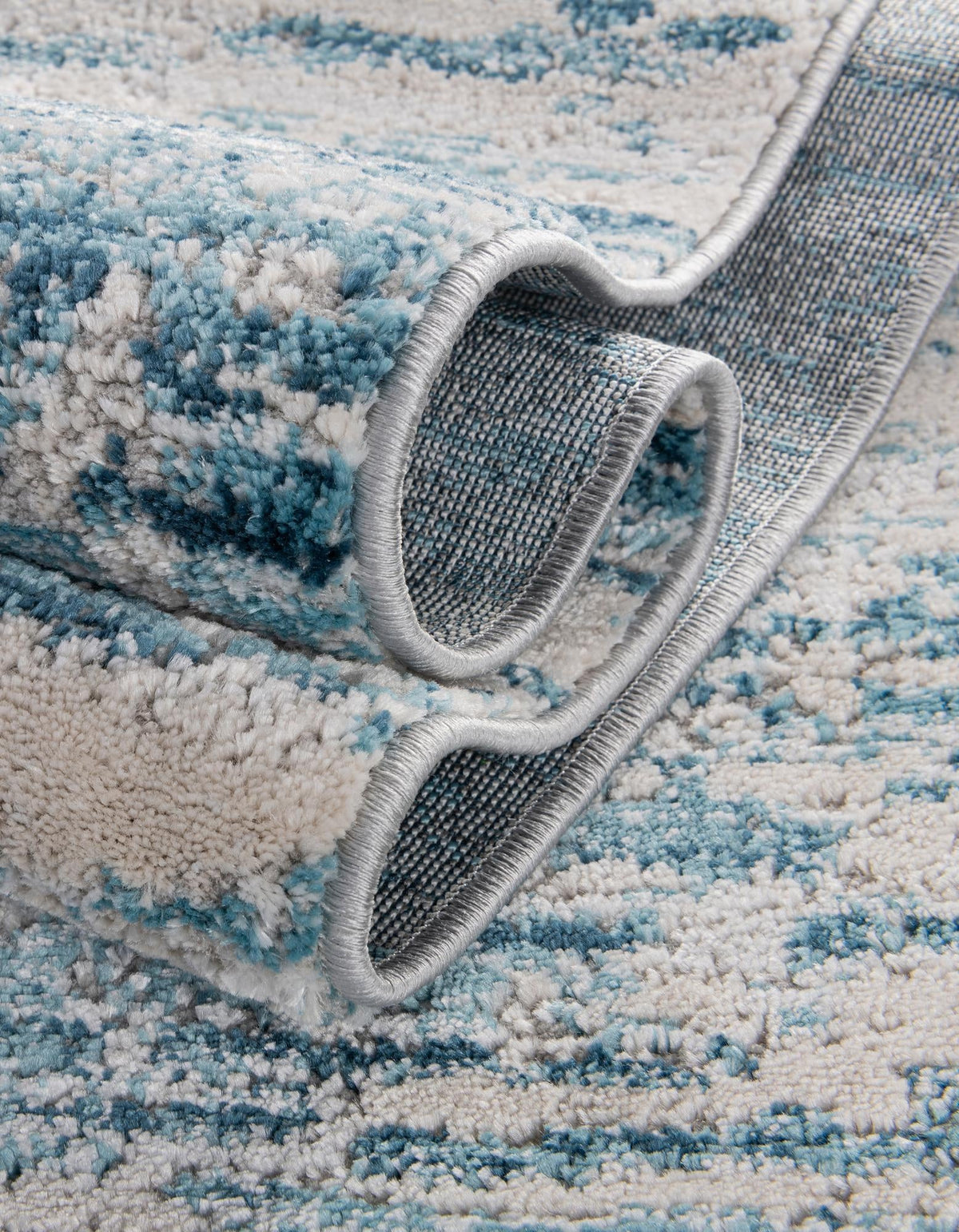 Serenity Sands Collection Area Rug - Dunescape Rectangle Blue  lifestyle 38