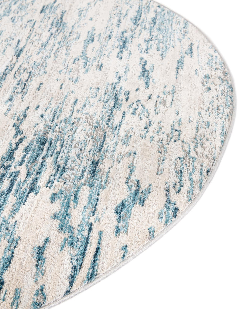Serenity Sands Collection Area Rug - Dunescape Oval Blue  lifestyle 108