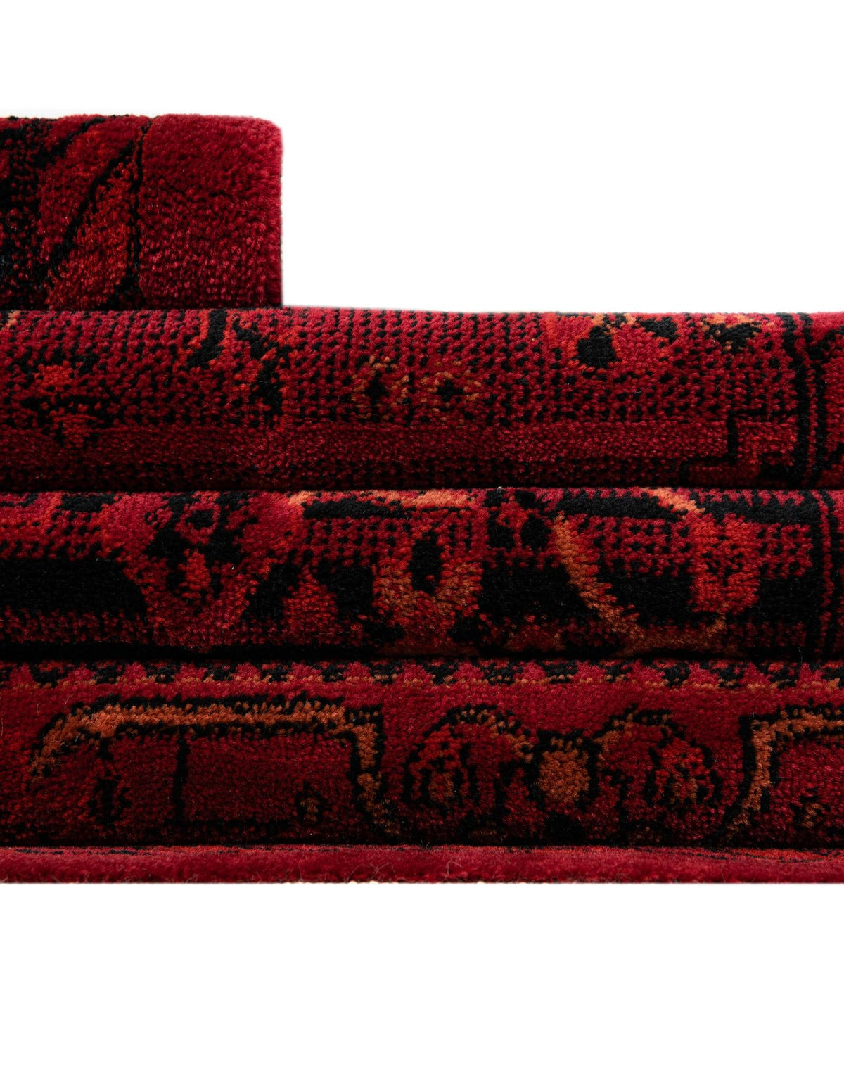 Samarkand Elegance Collection Area Rug -  Zarafshan Round Red  lifestyle 77