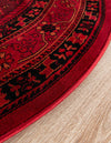 Samarkand Elegance Collection Area Rug -  Zarafshan Oval Red  lifestyle 31