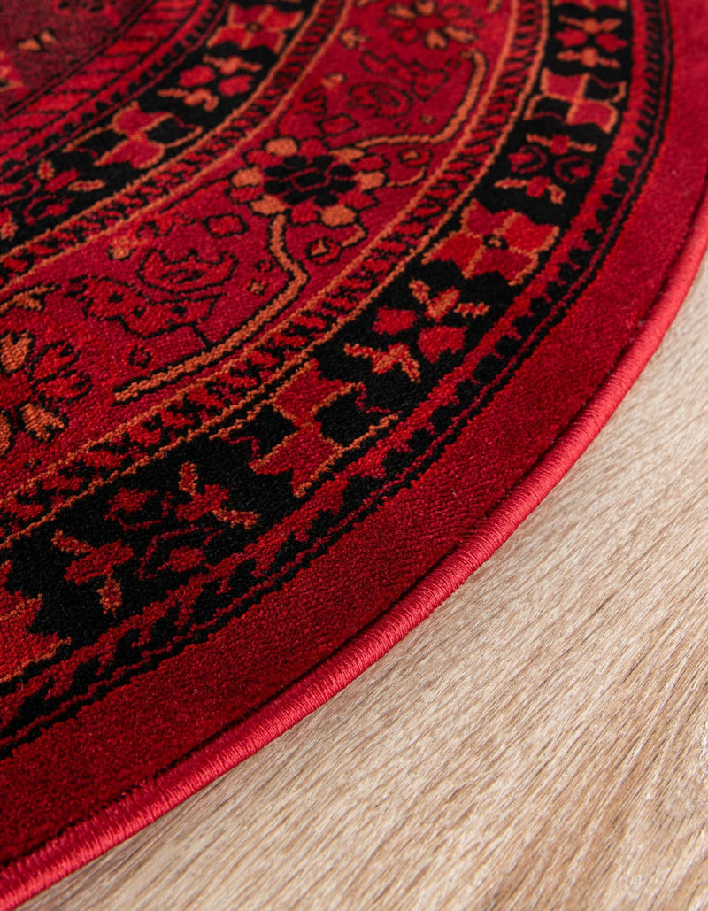 Samarkand Elegance Collection Area Rug -  Zarafshan Oval Red  lifestyle 31