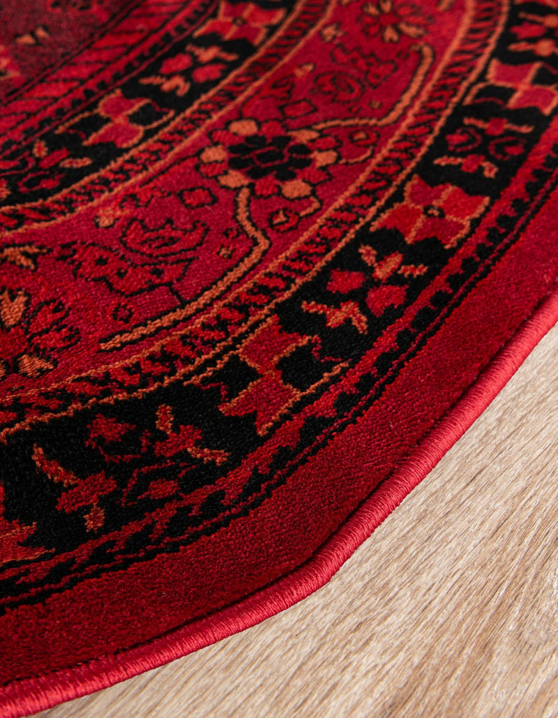 Samarkand Elegance Collection Area Rug -  Zarafshan Octagon Red  lifestyle 33